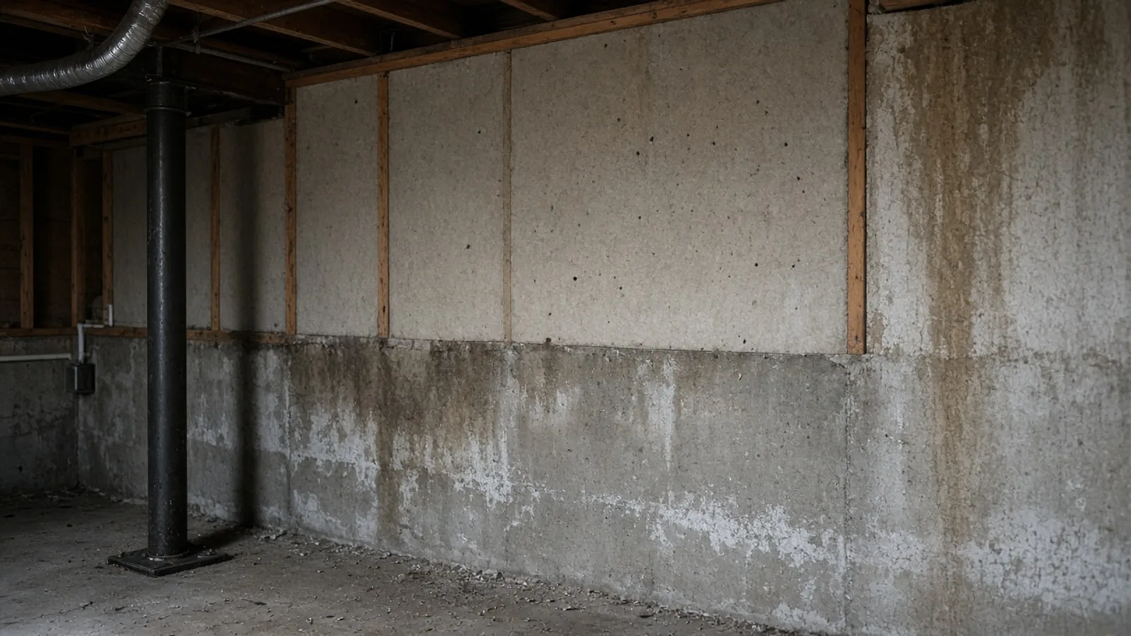 Editorial photograph illustrating Basement Mold After Heavy Rain