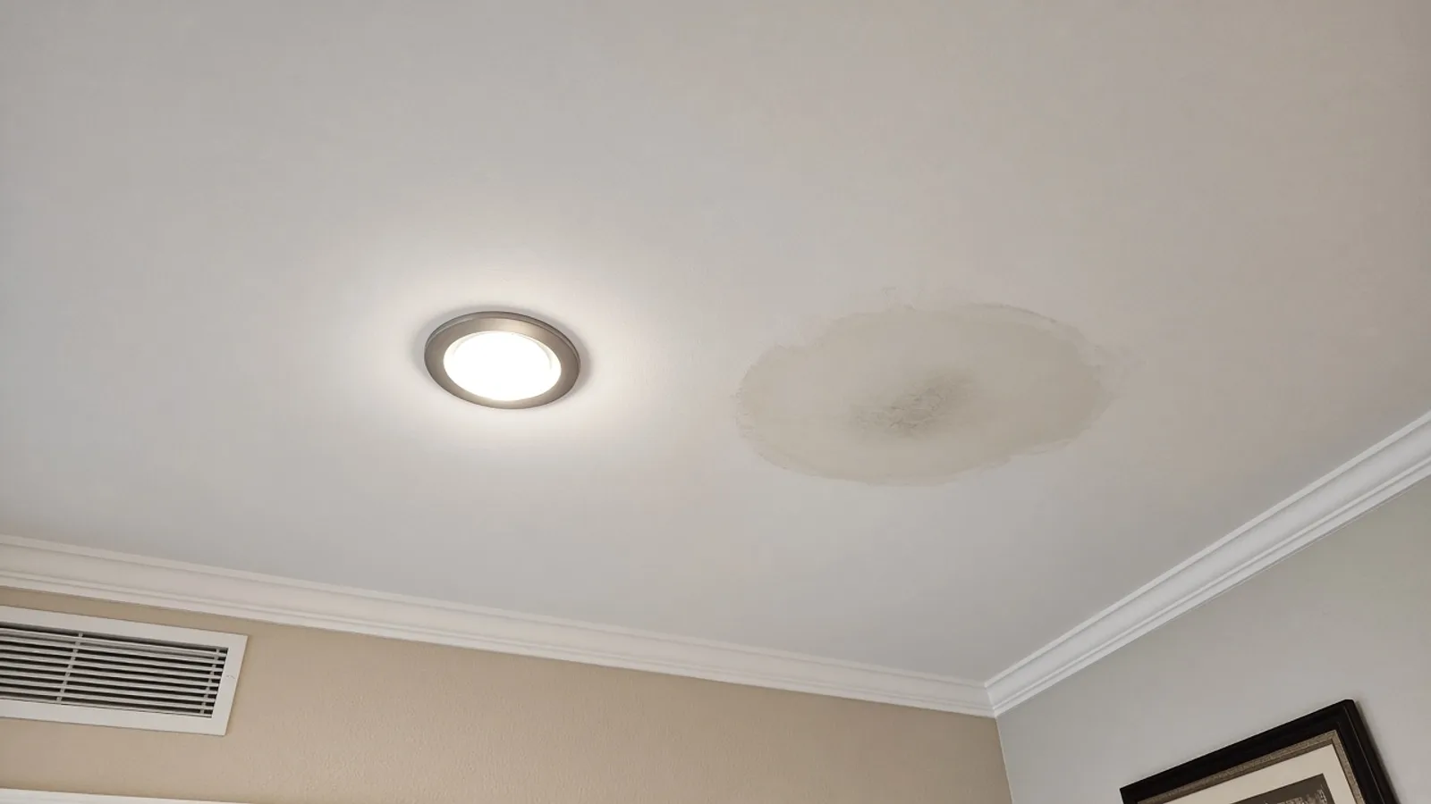 Editorial photograph illustrating Ceiling Water Stains
