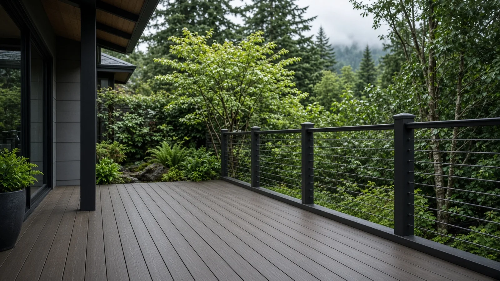 Editorial photograph illustrating Composite vs Wood Decking in Vancouver