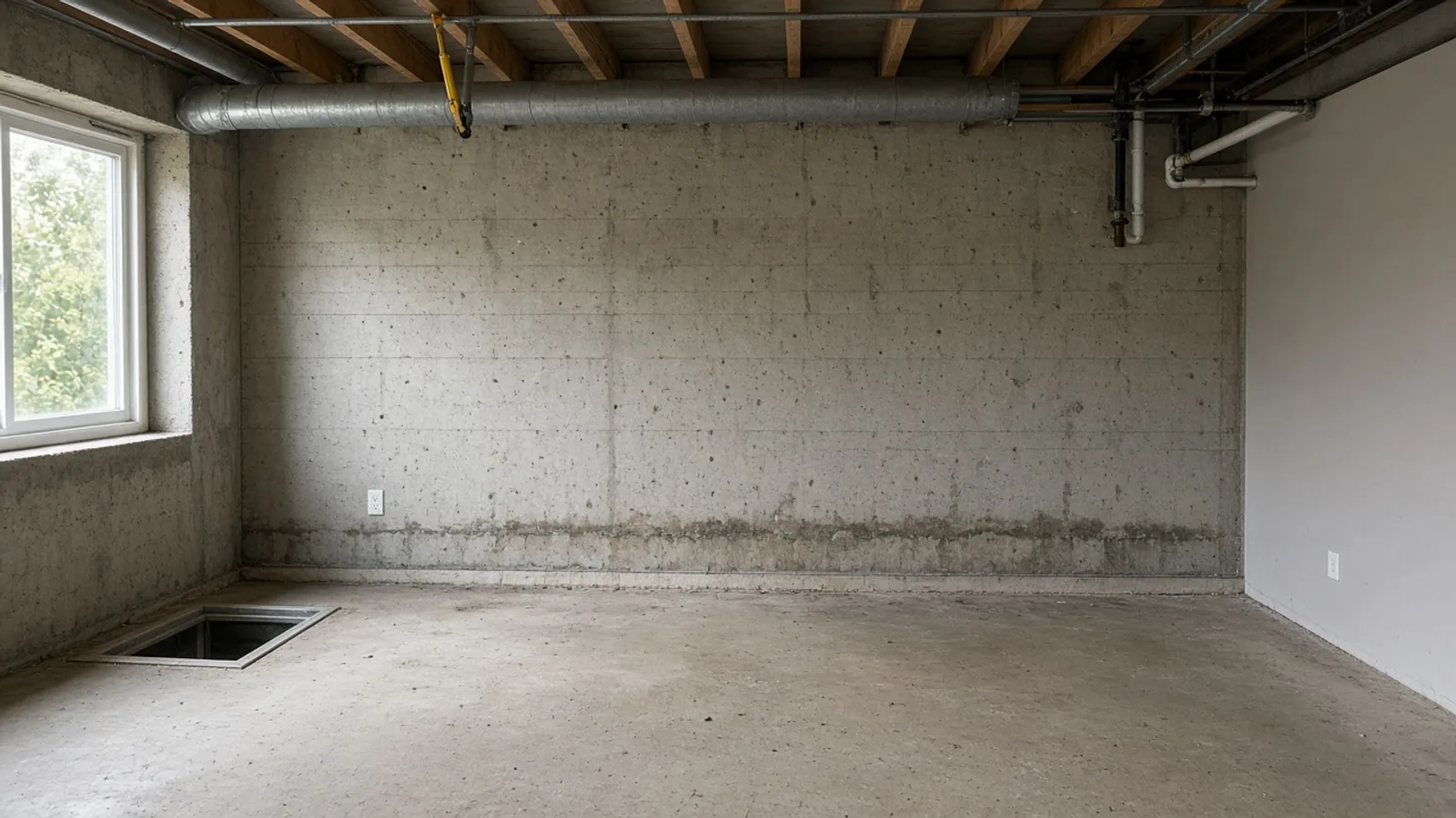 Editorial photograph illustrating Why Is My Basement Damp? Common Causes in Vancouver Homes