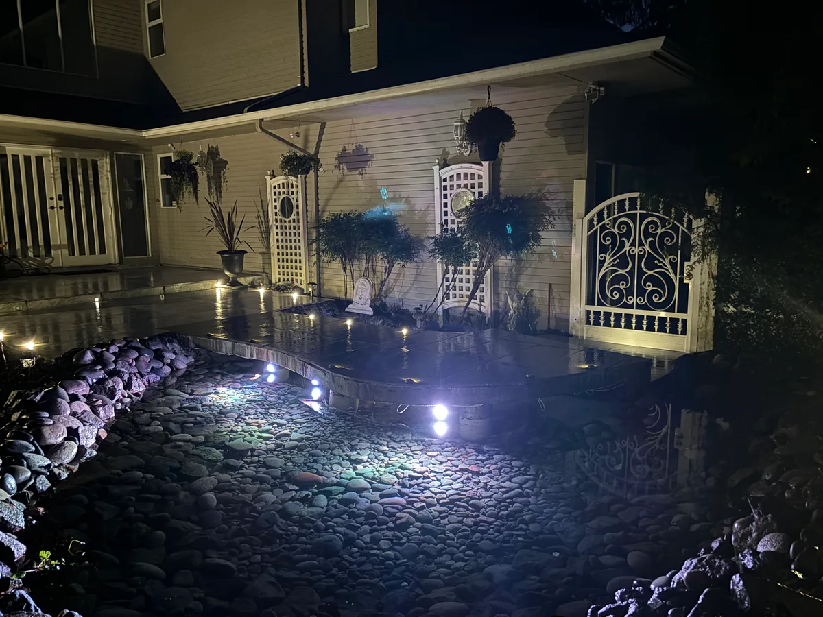 West Vancouver Garden Pond, Paths & Night Lighting, West Vancouver
