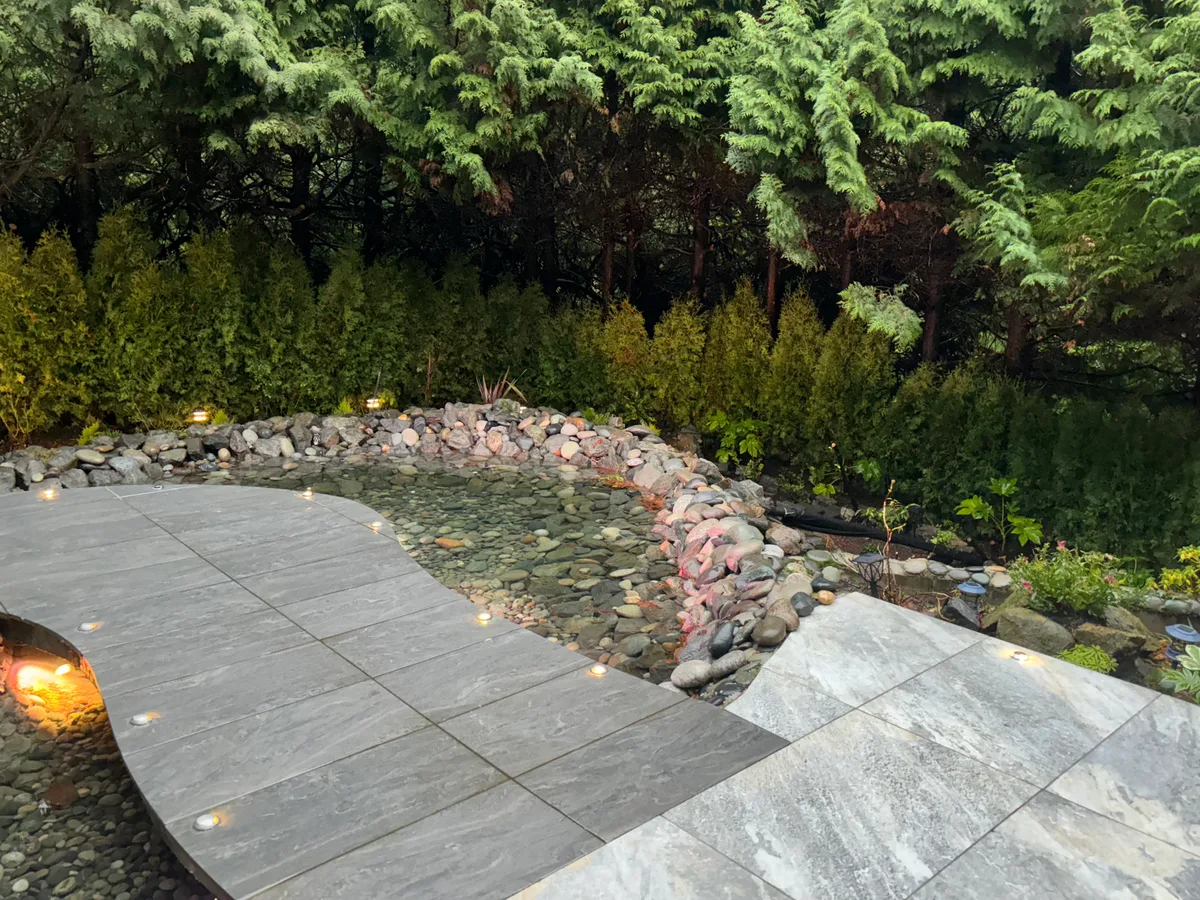 West Vancouver Garden Pond, Paths & Night Lighting, West Vancouver