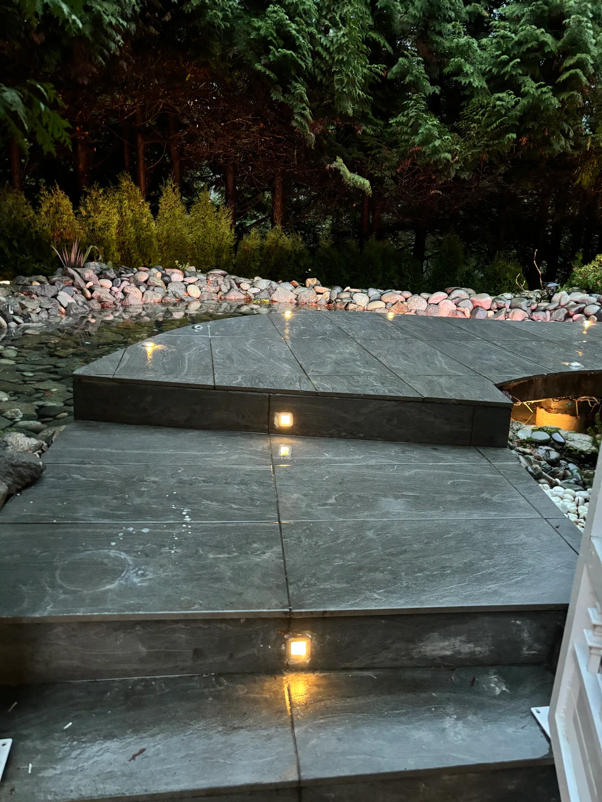 West Vancouver Garden Pond, Paths & Night Lighting, West Vancouver