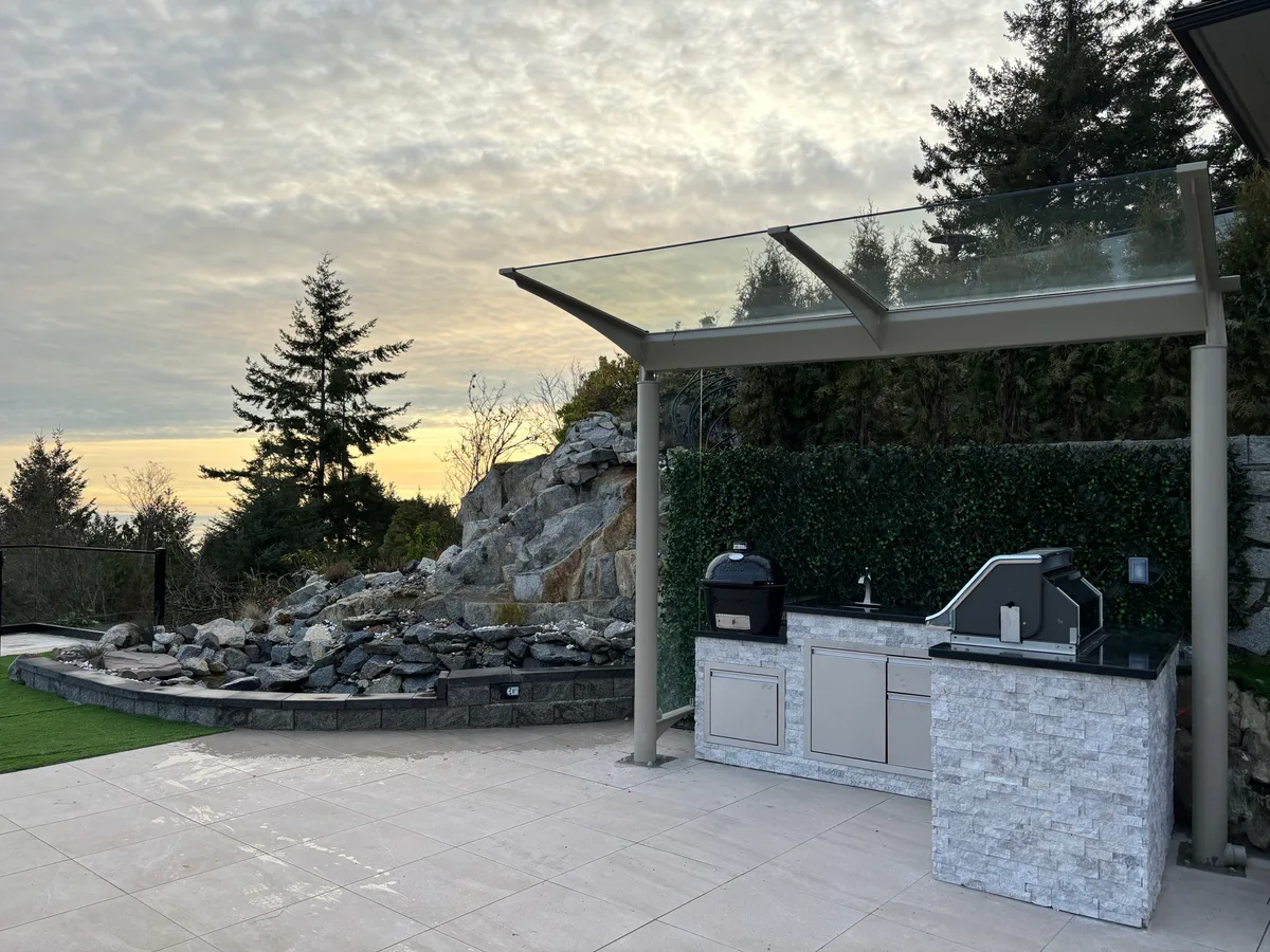 West Vancouver Outdoor Kitchen & Glass Canopy, West Vancouver
